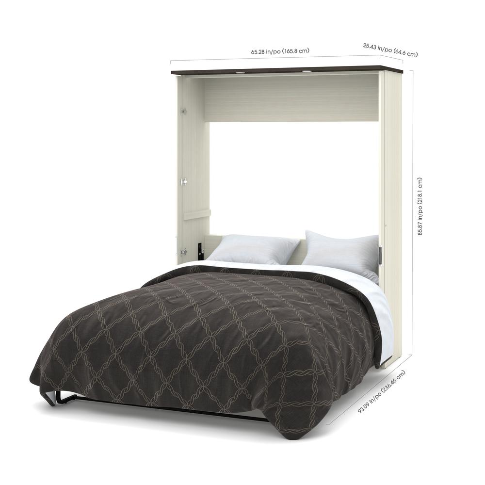 Lumina Queen Murphy Bed with Desk and 2 Storage Cabinets (114W). Picture 3