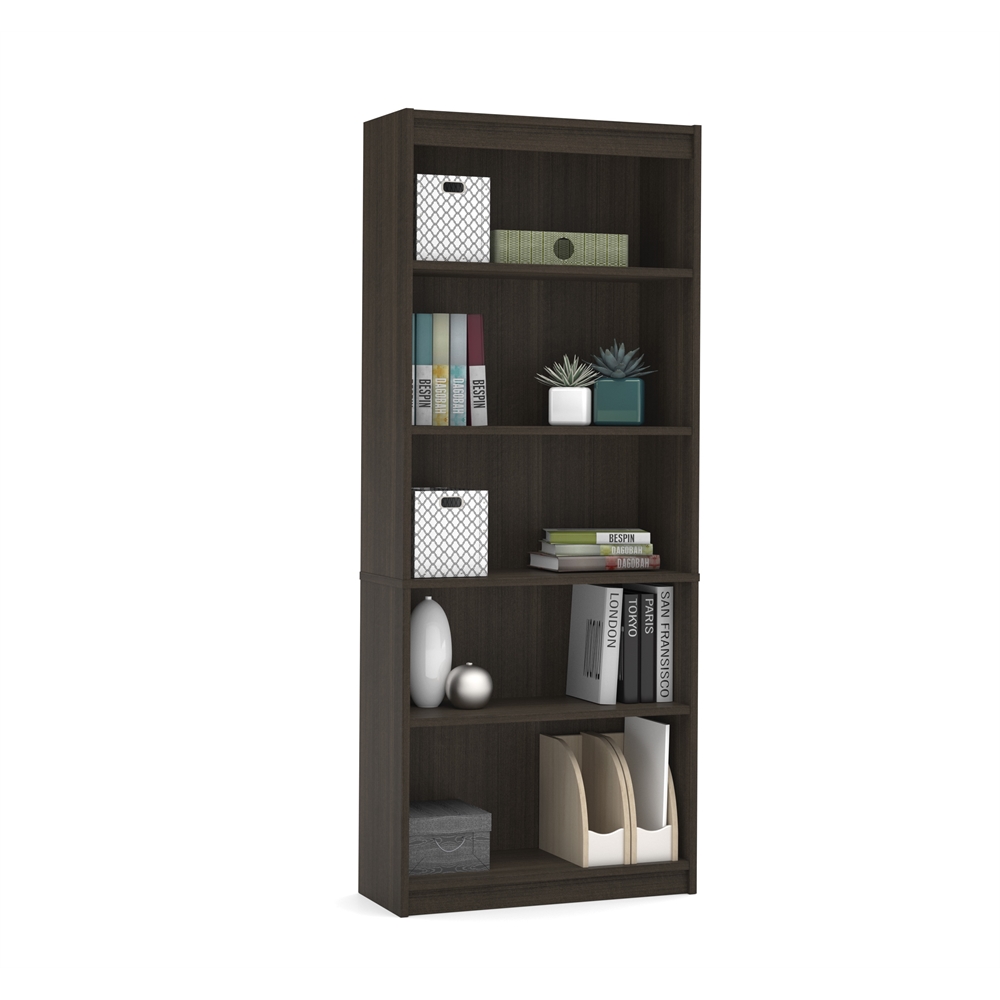 65W U-Shaped Desk with Hutch, Lateral File Cabinet, and Bookcase. Picture 5