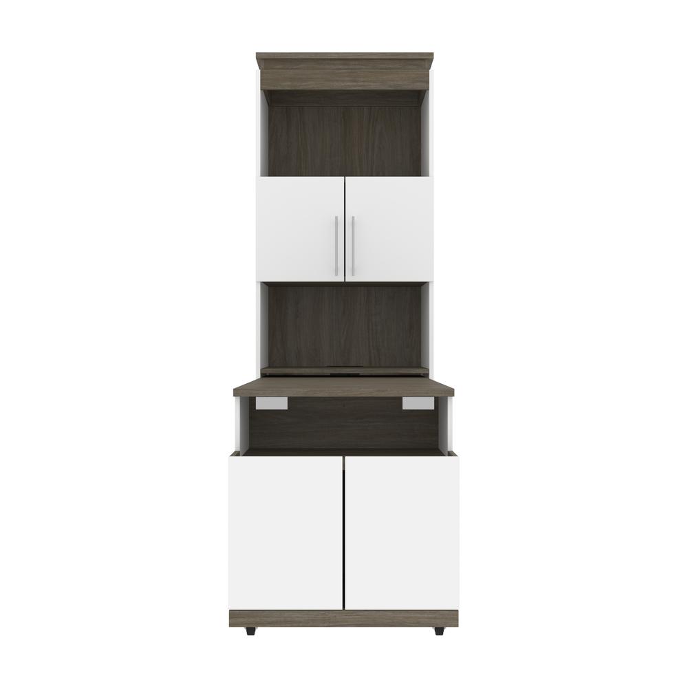 Orion 30W Tall Storage Cabinet with Doors and Fold-Out Desk. Picture 9