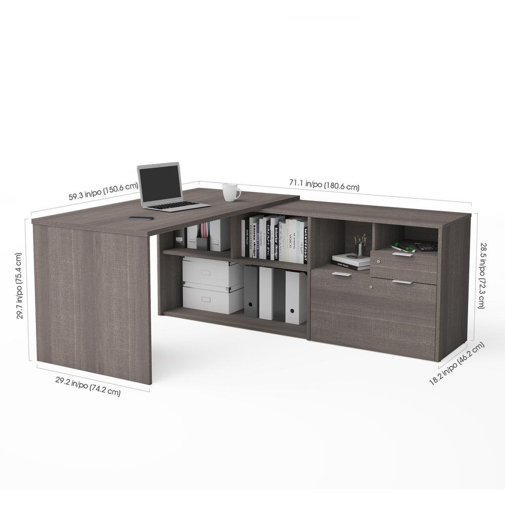 72W L-Shaped Desk. Picture 2
