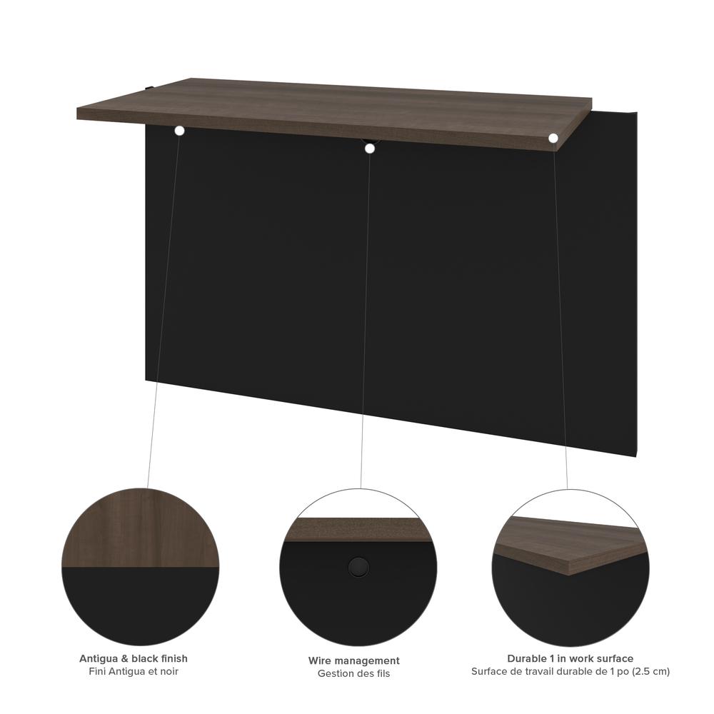 72W U-Shaped Executive Desk with Pedestal and Hutch. Picture 8
