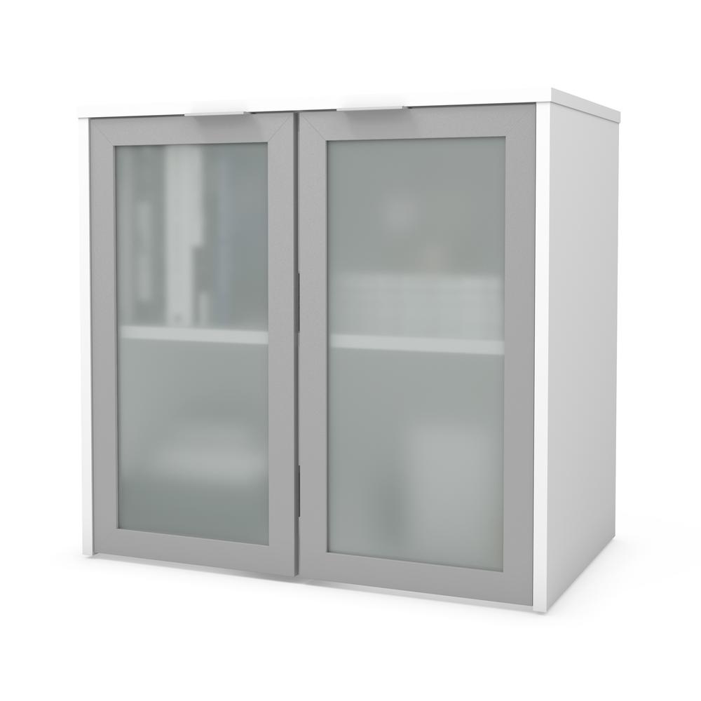 31W Hutch with Frosted Glass Doors. Picture 1