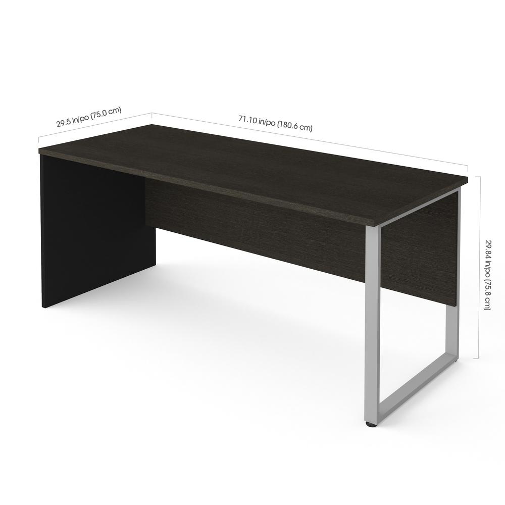 72W Table Desk with Rectangular Metal Leg. Picture 2