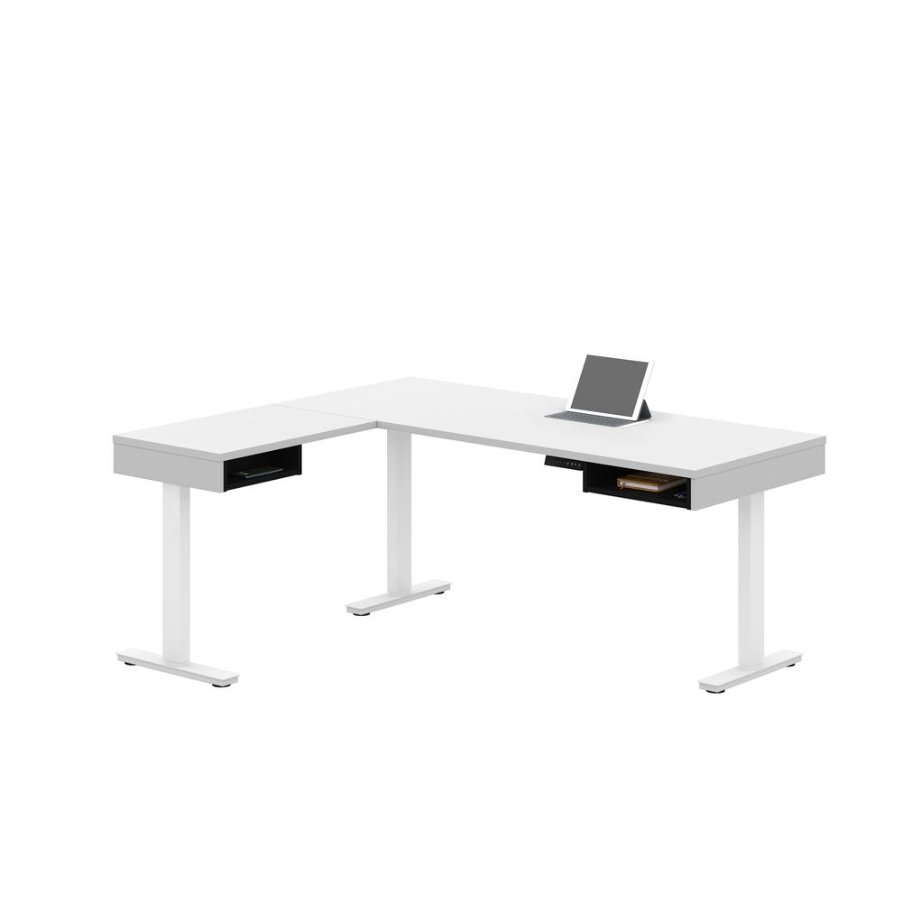 72W L-Shaped Standing Desk. Picture 1
