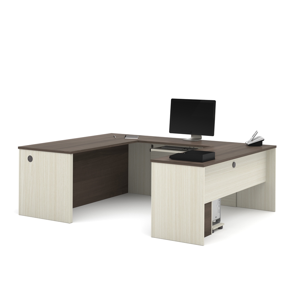 72W U-Shaped Executive Desk with Pedestal. Picture 4