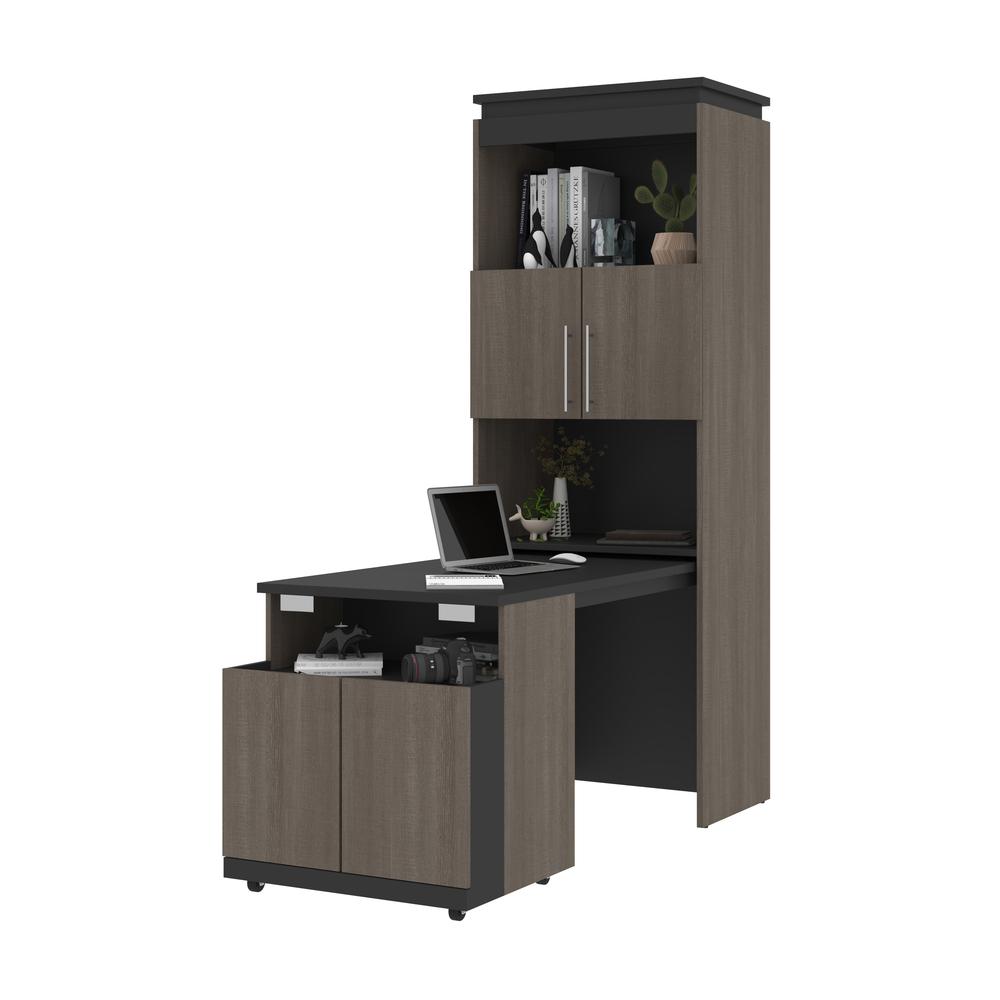 Orion 30W Tall Storage Cabinet with Doors and Fold-Out Desk. Picture 8
