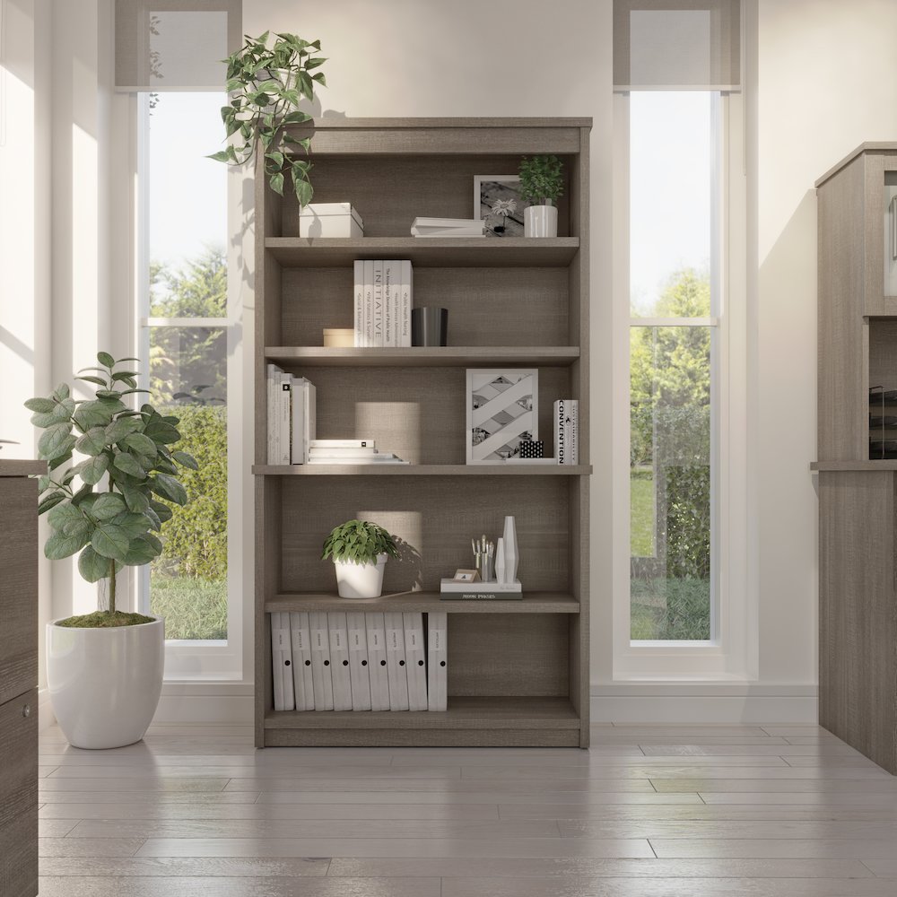 Bestar Universel 36W Bookcase in bark grey. Picture 6