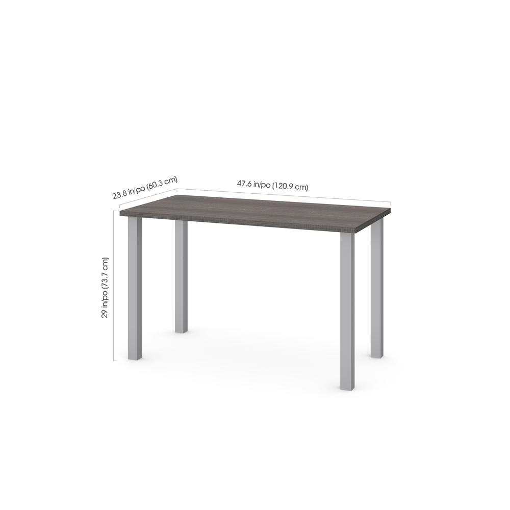 48W Table Desk with Square Metal Legs. Picture 2