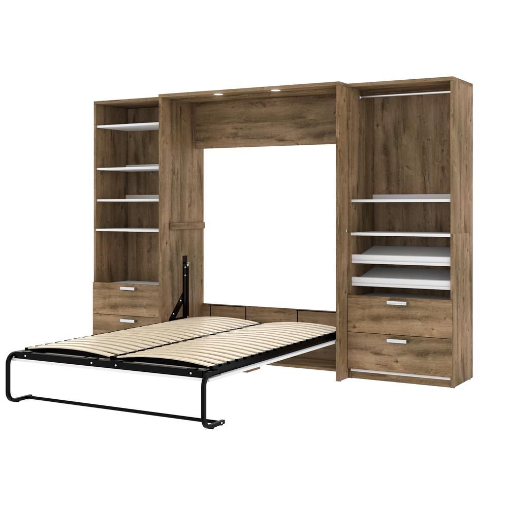 Full Murphy Bed with 2 Closet Organizers with Drawers (119W). Picture 3