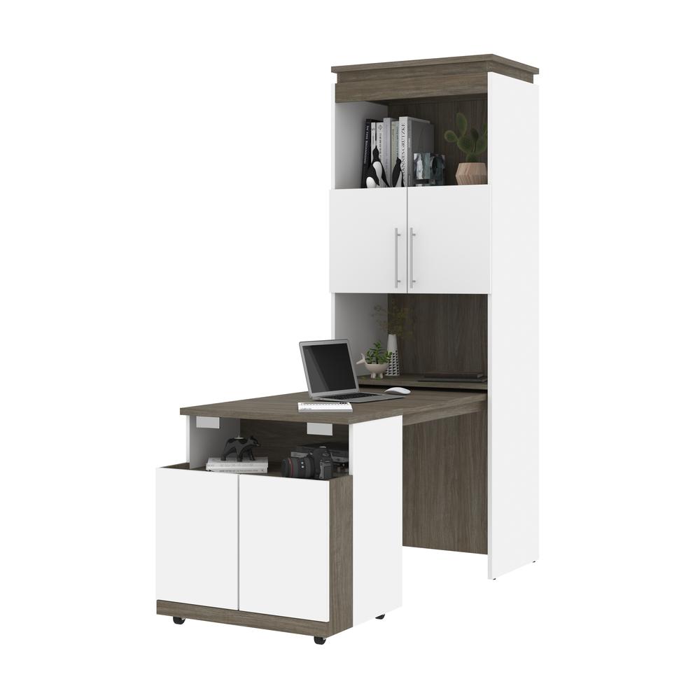 Orion 30W Tall Storage Cabinet with Doors and Fold-Out Desk. Picture 8