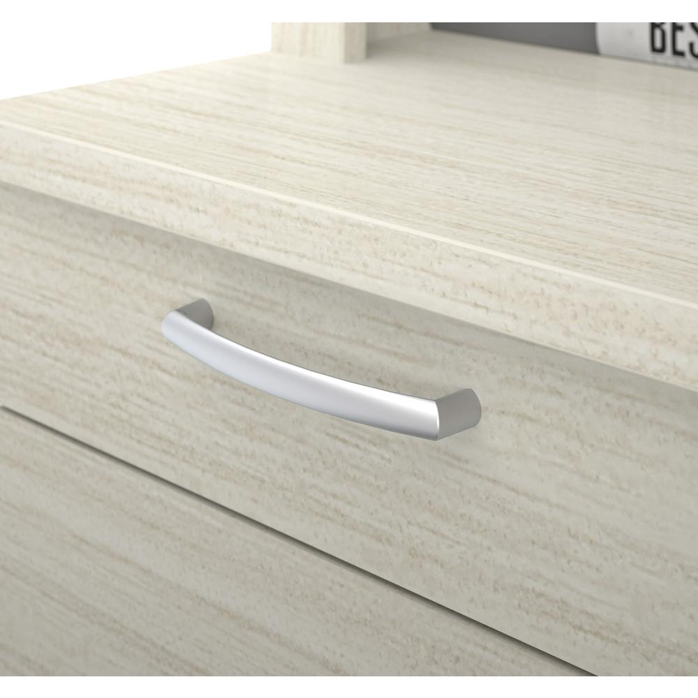 66W U or L-Shaped Executive Office Desk with Pedestal and Hutch. Picture 3