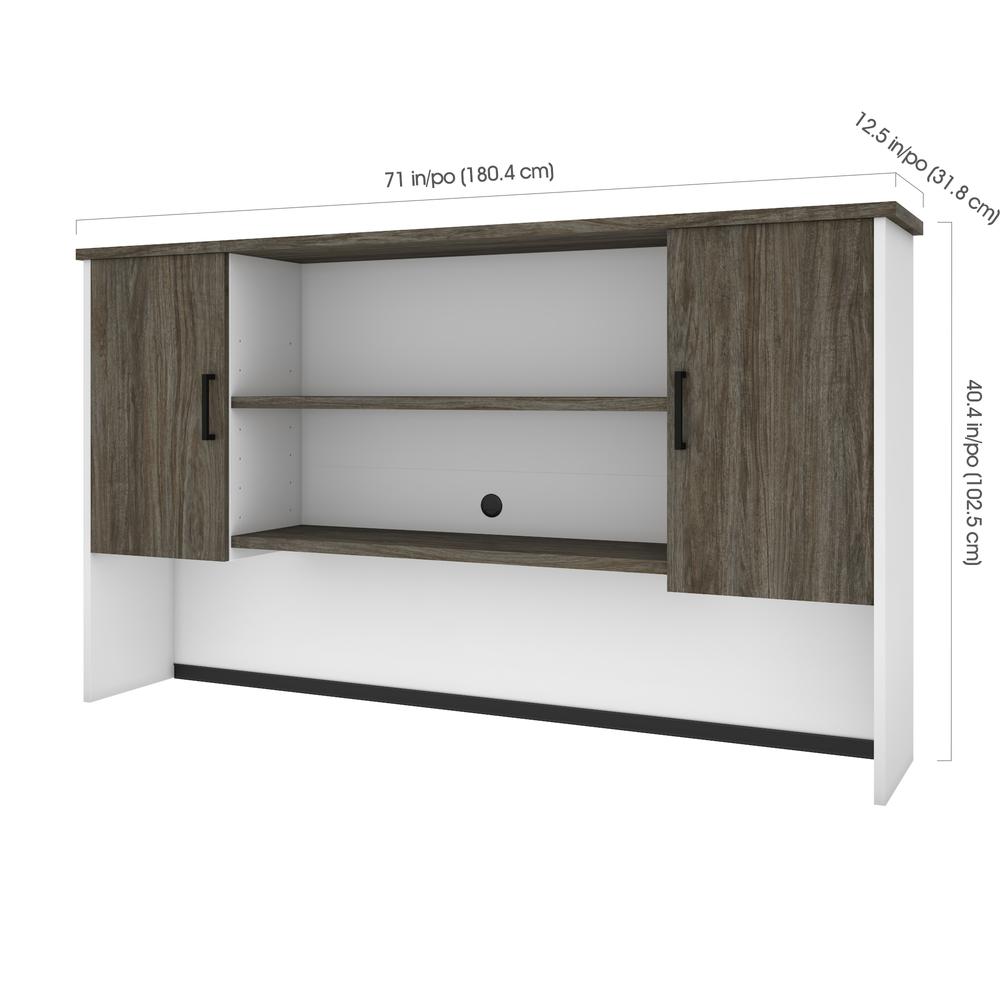 Norma Hutch, 71W, Walnut Grey / White. Picture 5