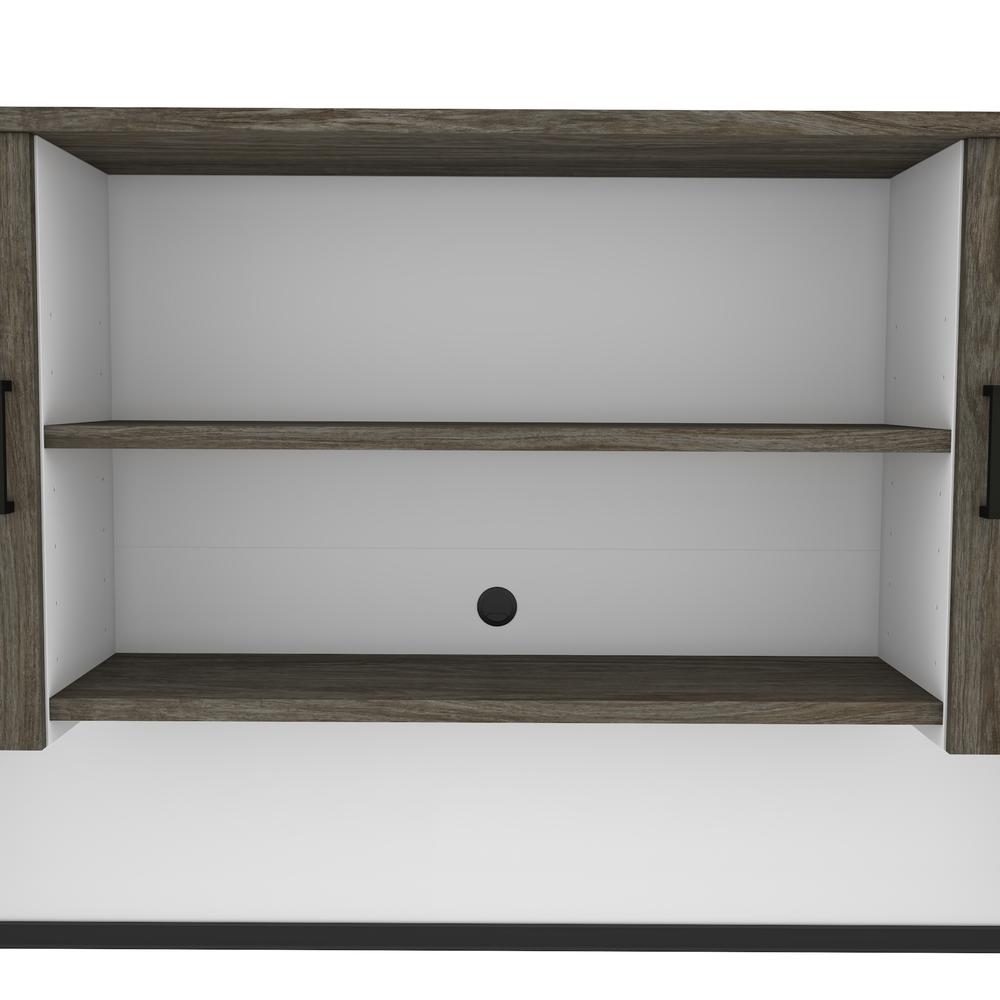 Norma Hutch, 71W, Walnut Grey / White. Picture 7