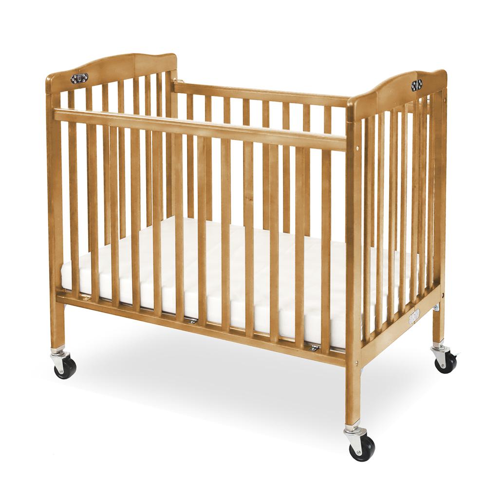 The Pocket Crib-Mini/Portable Folding Wood Crib-Natural. Picture 1