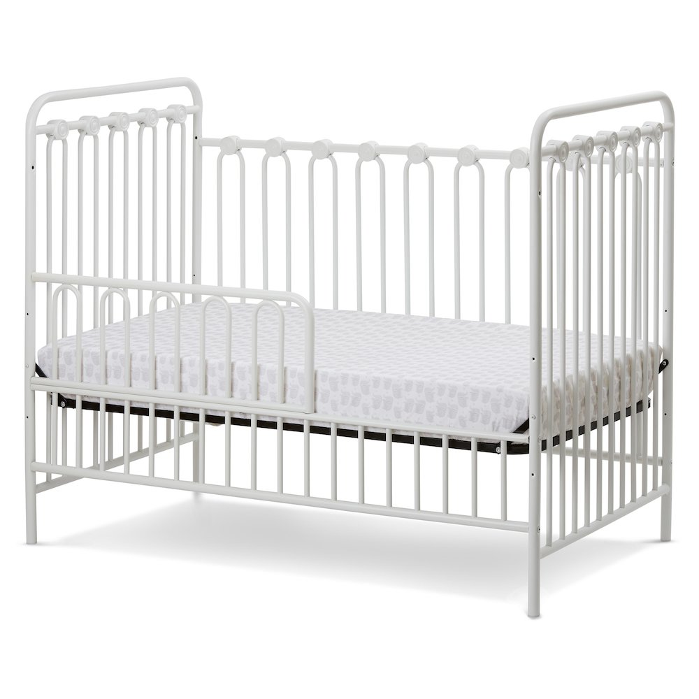 Napa 3 in 1 Convertible Full Sized Metal Crib in Alabaster White. Picture 2