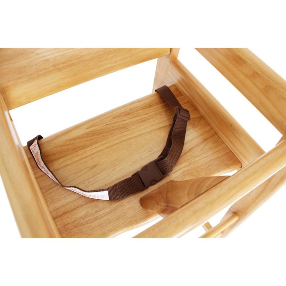 Solid Wood Stackable High Chair, Natural. Picture 4