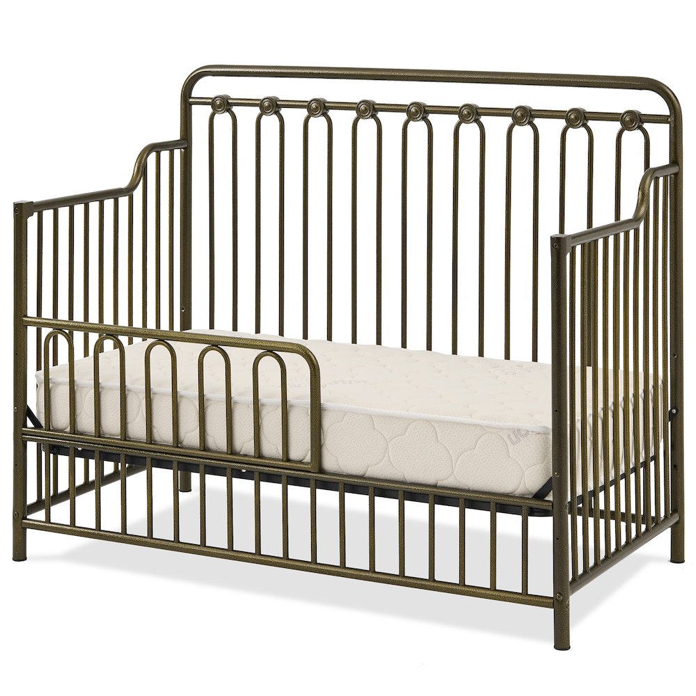 Baldwin 4 in 1 Convertible Full Sized Metal Crib in Golden Nuggest. Picture 2