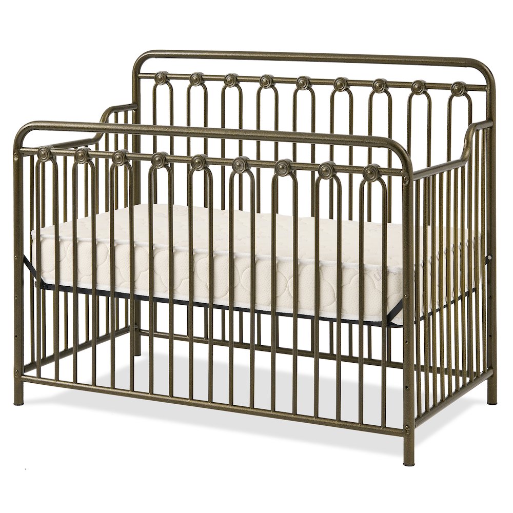 Baldwin 4 in 1 Convertible Full Sized Metal Crib in Golden Nuggest. Picture 1
