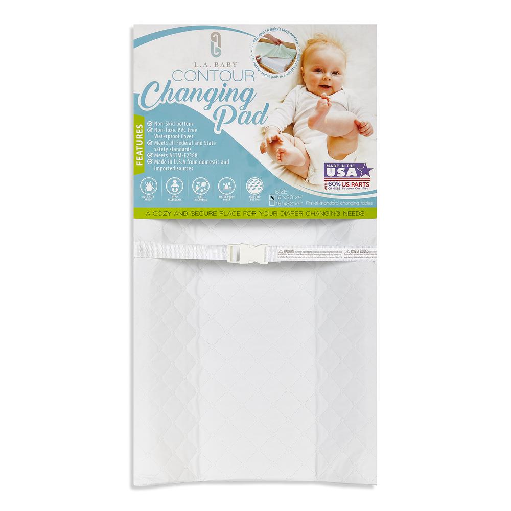 30” Contour Changing Pad-White, White. Picture 1