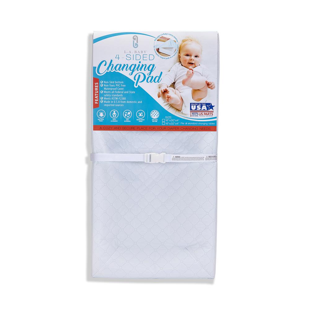 4-Sided Waterproof Diaper Changing Pad, 30" with Easy to Clean Cover. Picture 1
