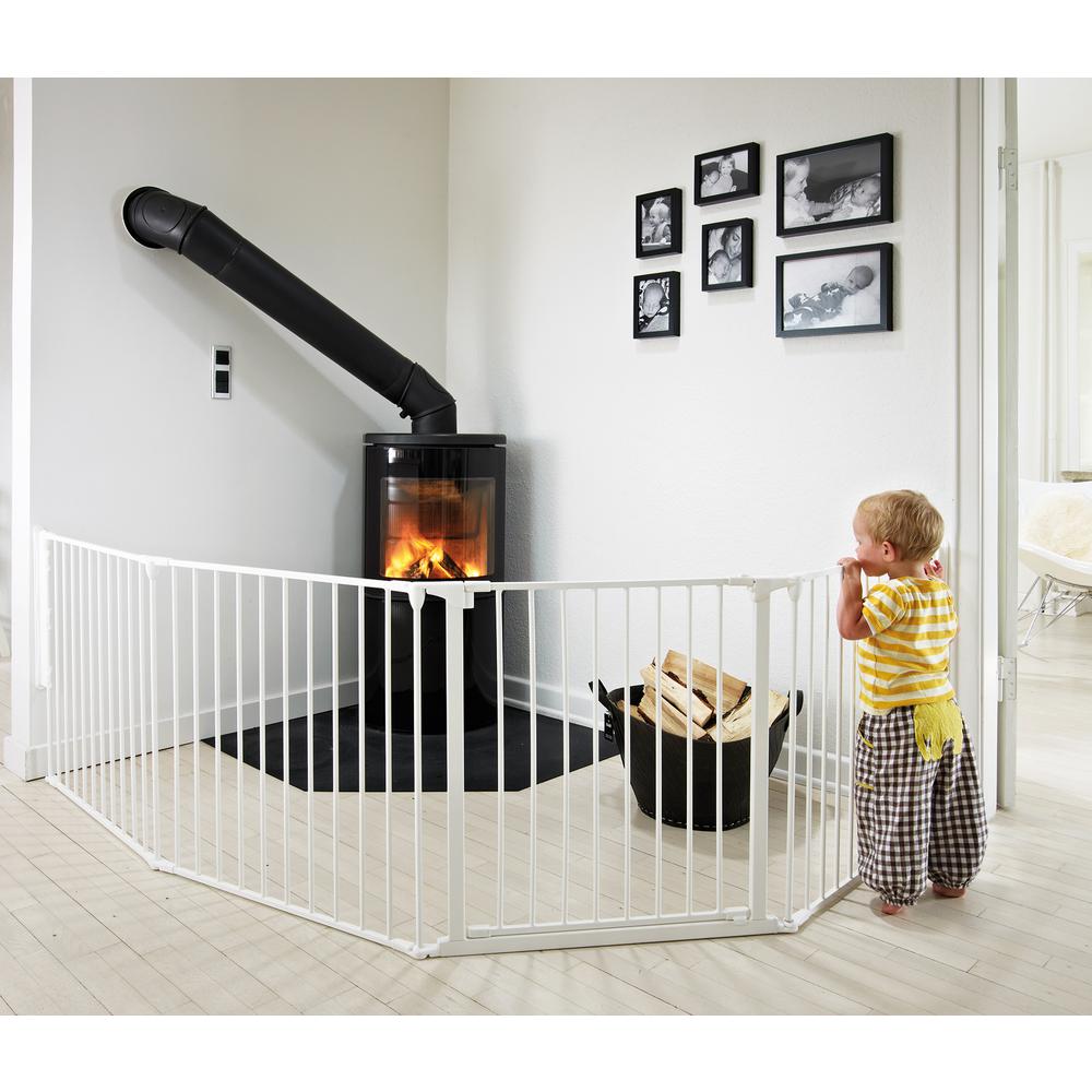 Flex XL Hearth Safety Gate 35.4" - 109.5", White. Picture 3