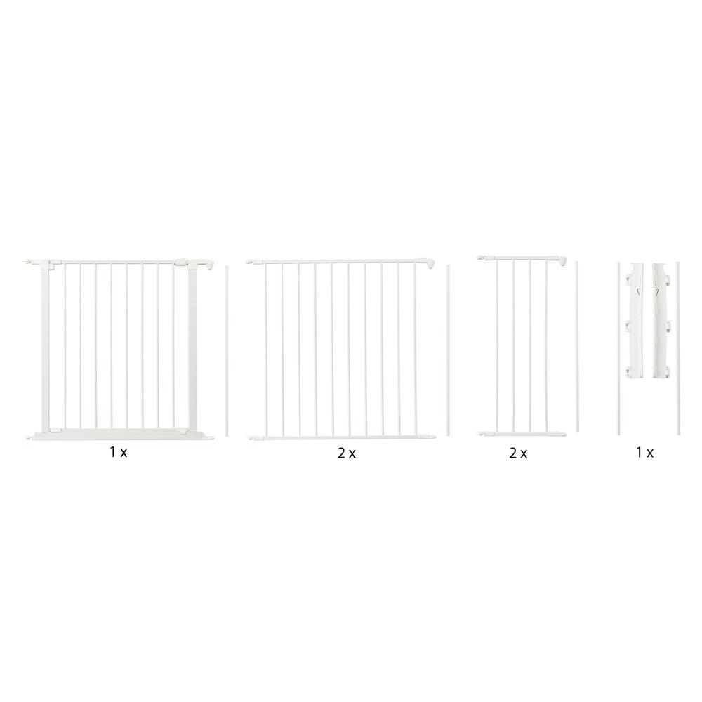 Flex XL Hearth Safety Gate 35.4" - 109.5", White. Picture 1