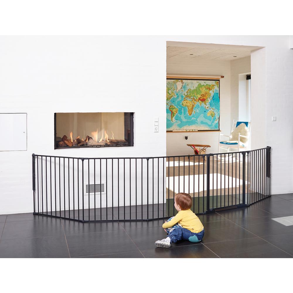 Flex XXL Room Divider Safety Gate, Play Space 35.4" - 138", Black. Picture 2