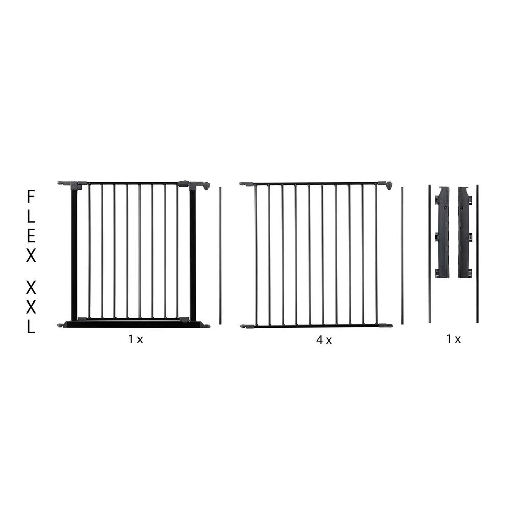 Flex XXL Room Divider Safety Gate, Play Space 35.4" - 138", Black. Picture 4
