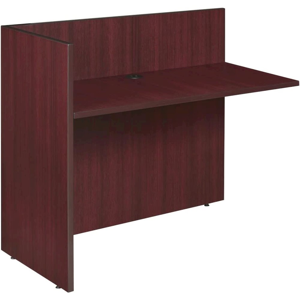Legacy Reception Desk Return Shell- Mahogany. Picture 1