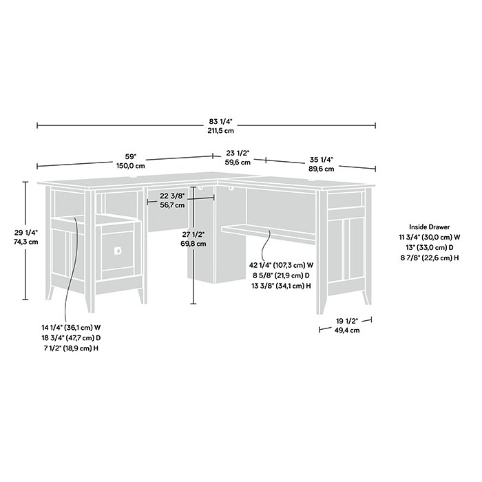 August Hill  L-Desk Dvo. Picture 4