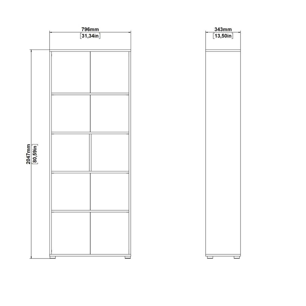 Brown 6-Shelf Bookcase with Adjustable Storage Shelves for Office Use. Picture 8