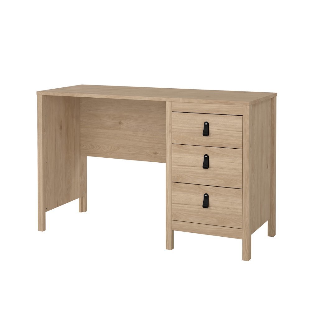 Brown 3-Drawer Home Office Desk for Computer Work or Study Table. Picture 4