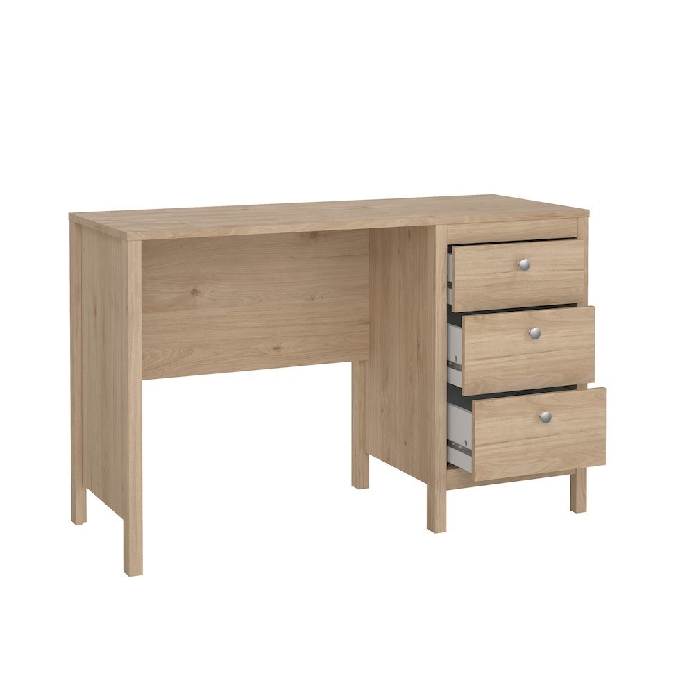 Brown 3-Drawer Home Office Desk for Computer Work or Study Table. Picture 5