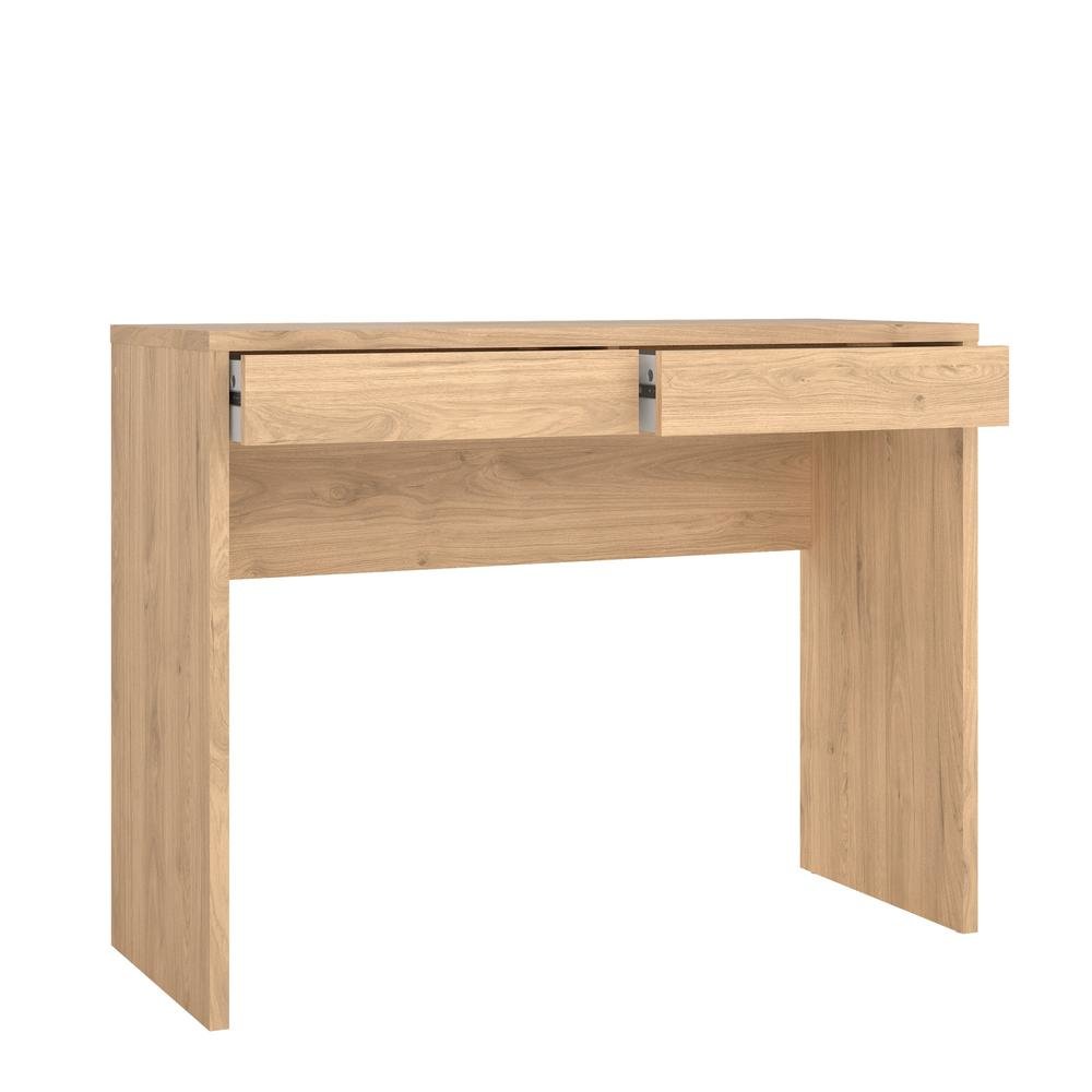 Modern Brown 2-Drawer Computer Desk for Home Office or Study Table. Picture 5