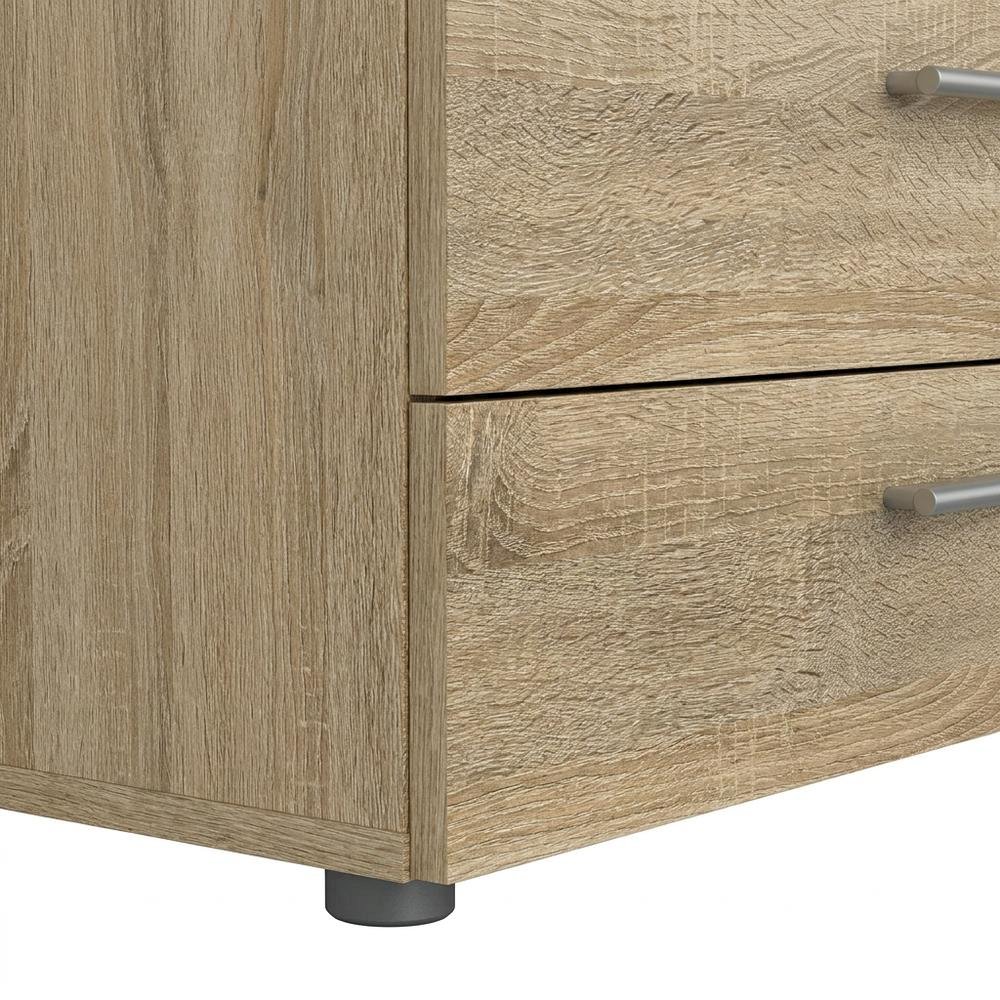 Brown wooden 4-drawer chest with metal drawer runners and timeless style. Picture 4