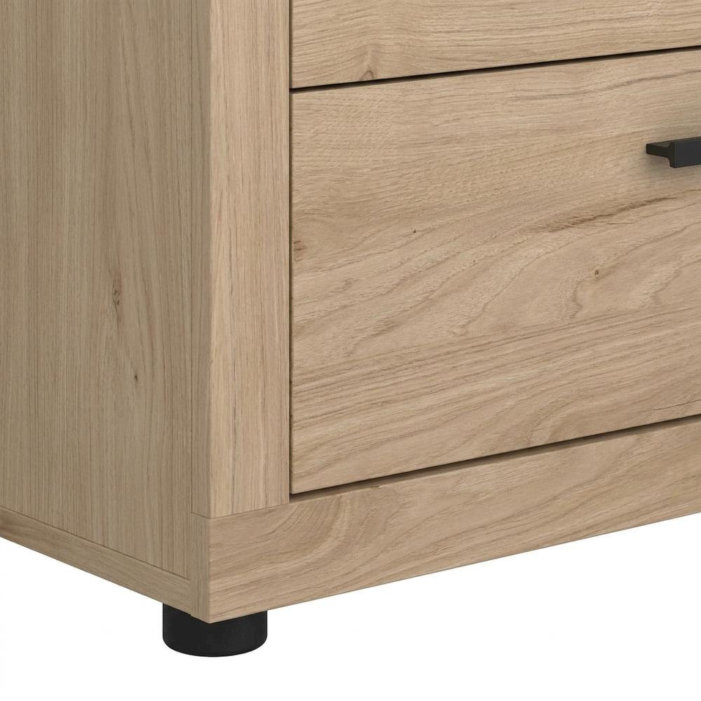 Brown Bedroom Drawer Chest with 3 Drawers and Timeless Design. Picture 4