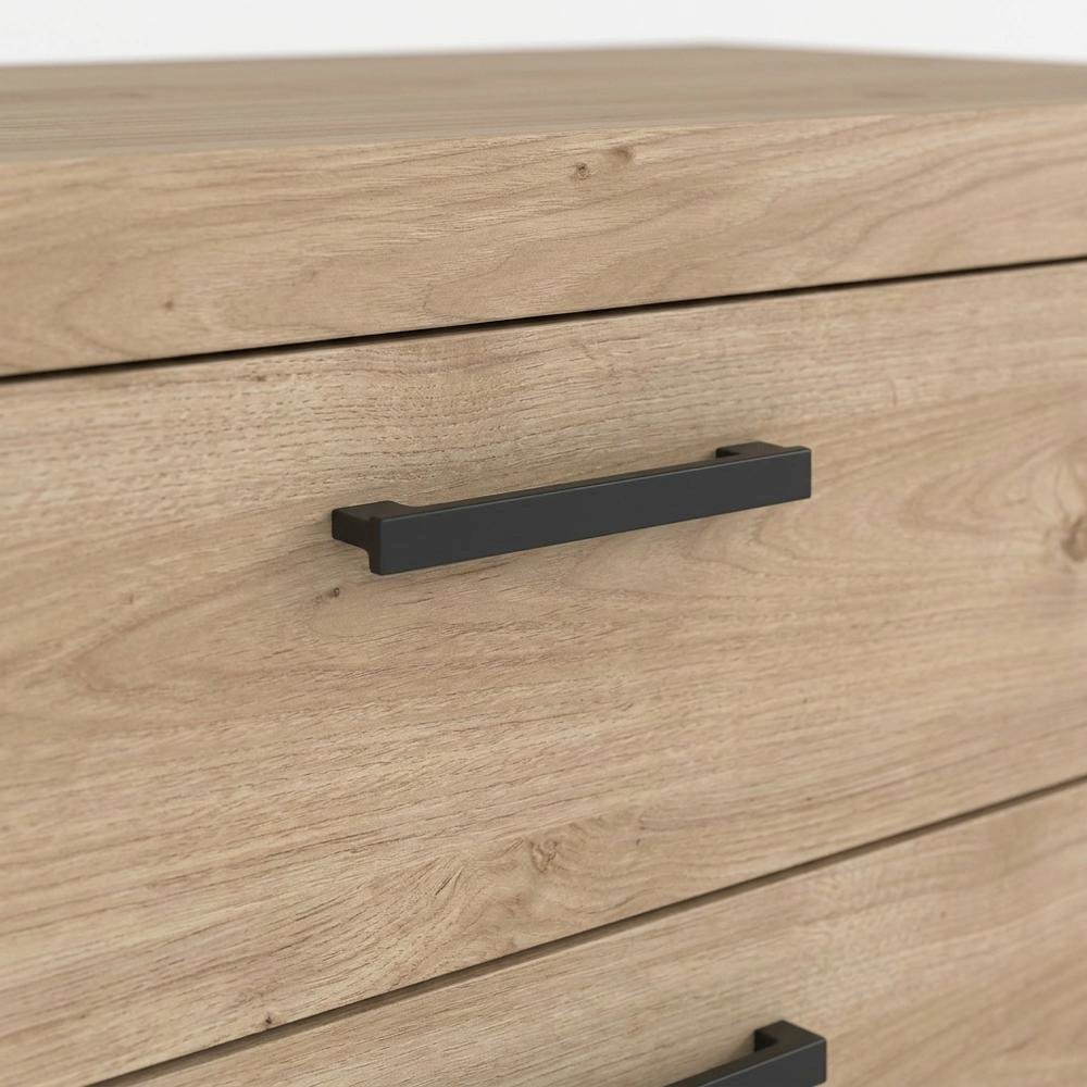 Brown Bedroom Drawer Chest with 3 Drawers and Timeless Design. Picture 5