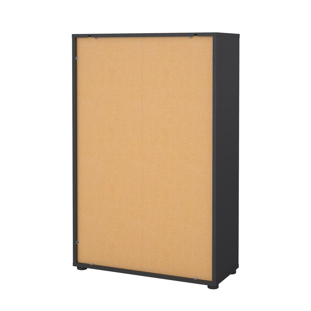 Sign Adjustable 3 Shelf Bookcase, Open Storage Home Office Bookshelf, Matte Grey. Picture 6