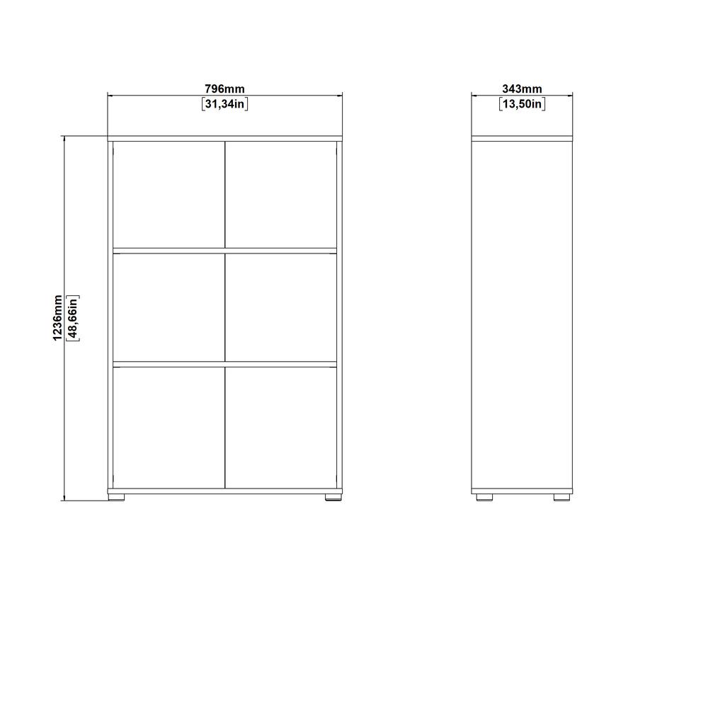 Sign Adjustable 3 Shelf Bookcase, Open Storage Home Office Bookshelf, Matte Grey. Picture 8