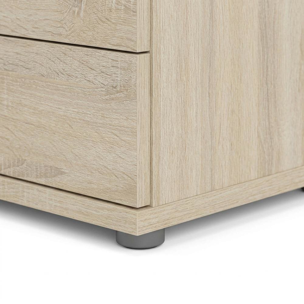 Oak-colored bedroom dresser with 8 drawers and timeless design. Picture 4