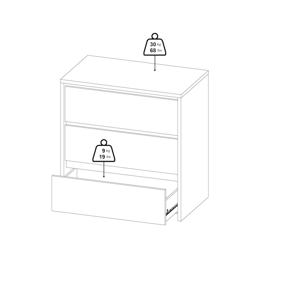 Next 31-inch Wide 3-Drawer Chest, White. Picture 4