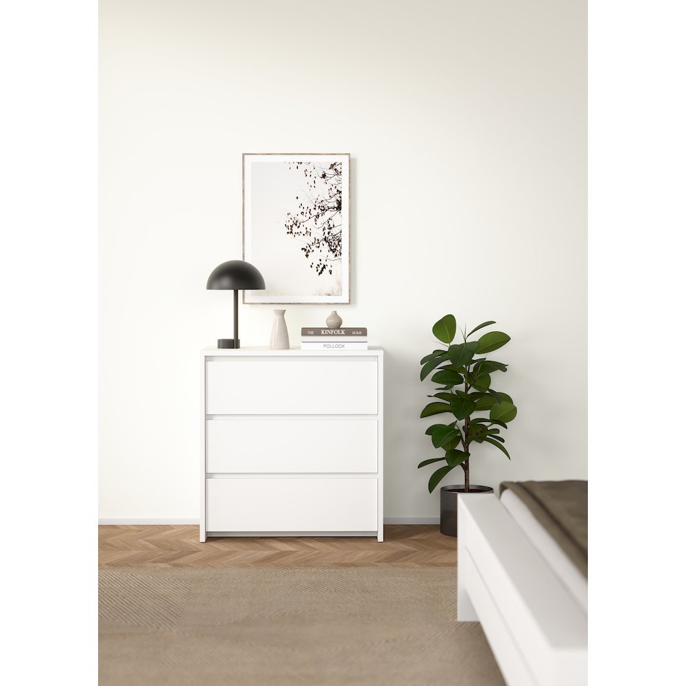 Next 31-inch Wide 3-Drawer Chest, White. Picture 9