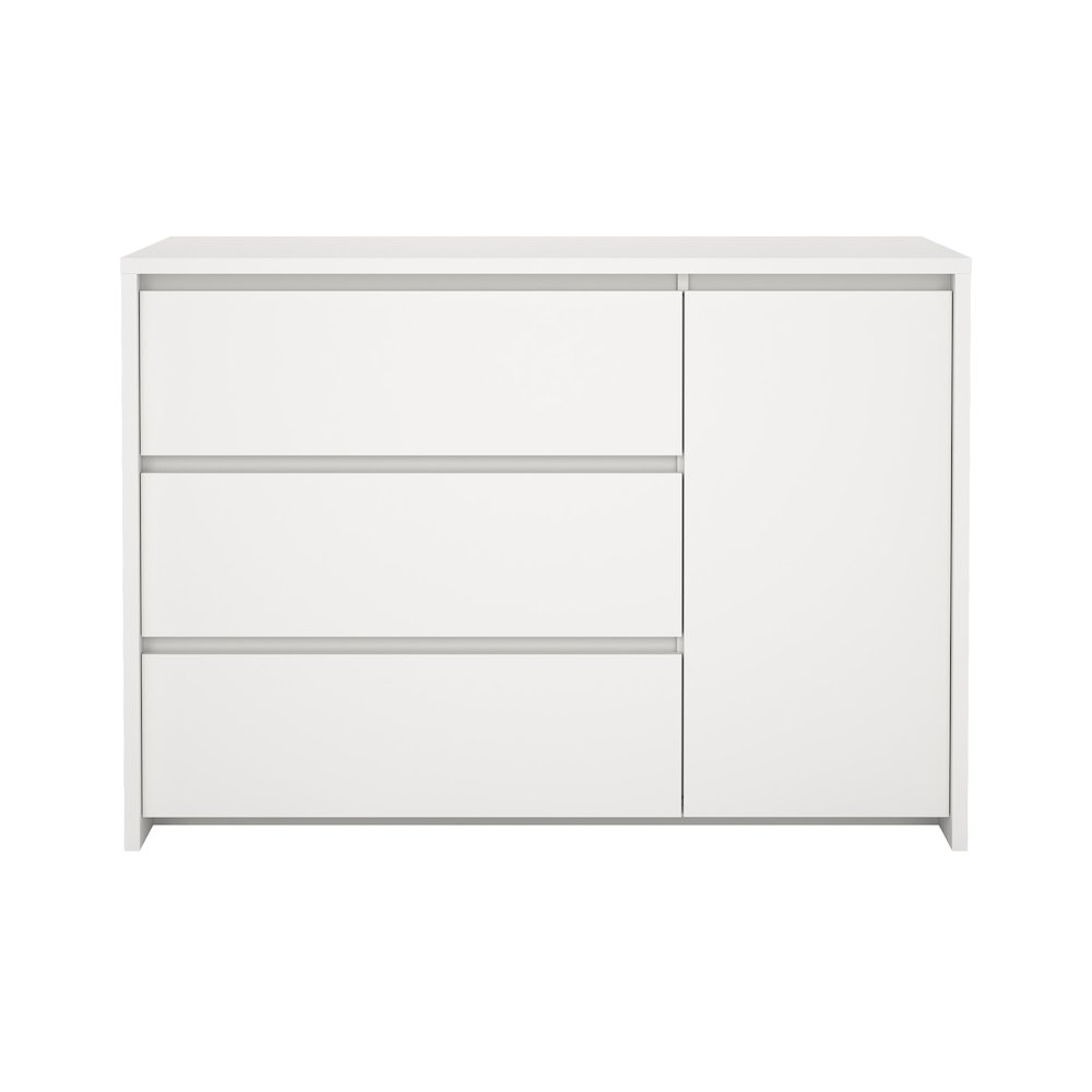 Next 46-inch Wide 3-Drawer and 1 Door Sideboard, White. Picture 1