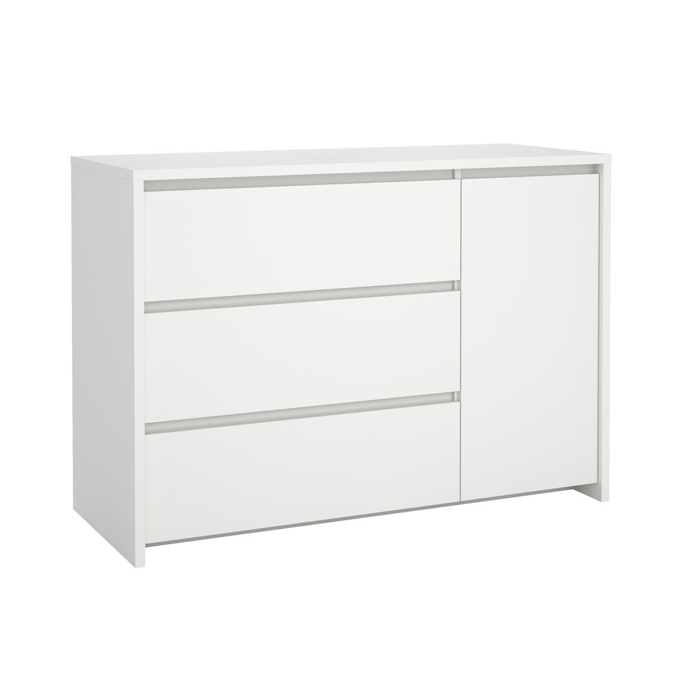Next 46-inch Wide 3-Drawer and 1 Door Sideboard, White. Picture 3