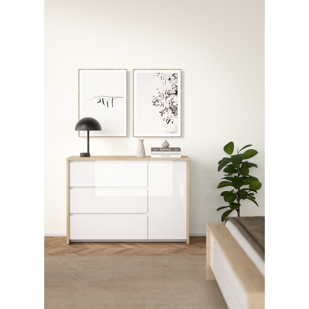 Next 46-inch Wide 3-Drawer and 1 Door Sideboard. Picture 9