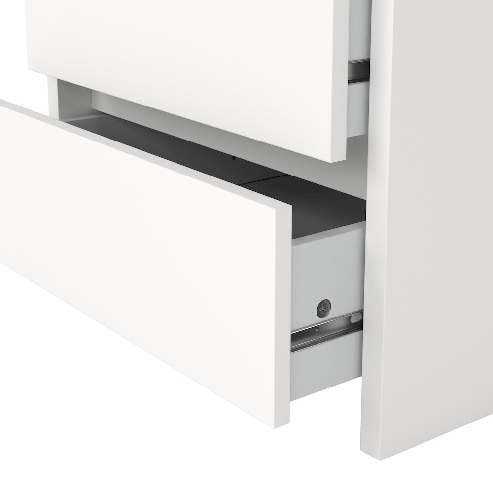 Next 17-Inch Tall 2-Drawer Nightstand End Table, White. Picture 10