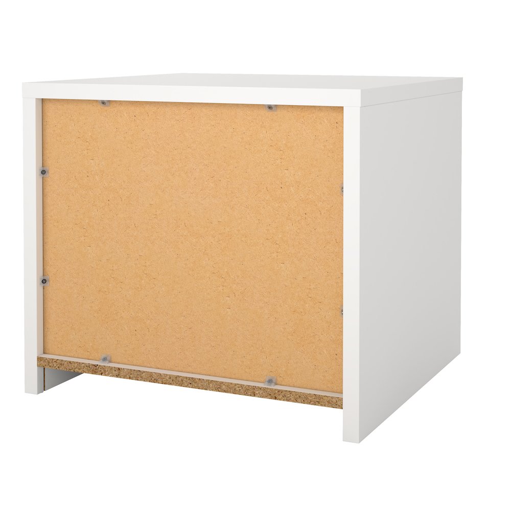 Next 17-Inch Tall 2-Drawer Nightstand End Table, White. Picture 7
