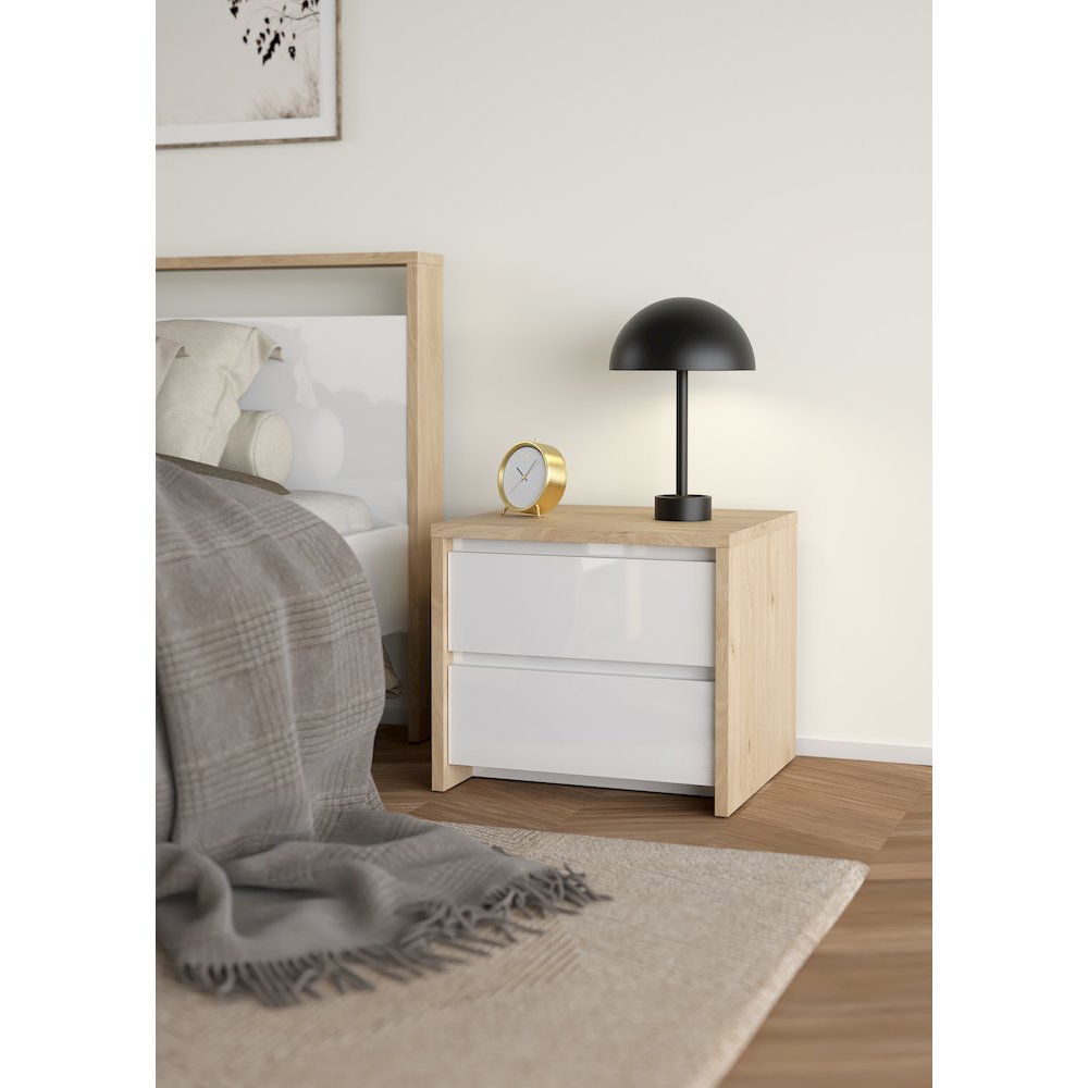 Next 17-Inch Tall 2-Drawer Nightstand End Table. Picture 10