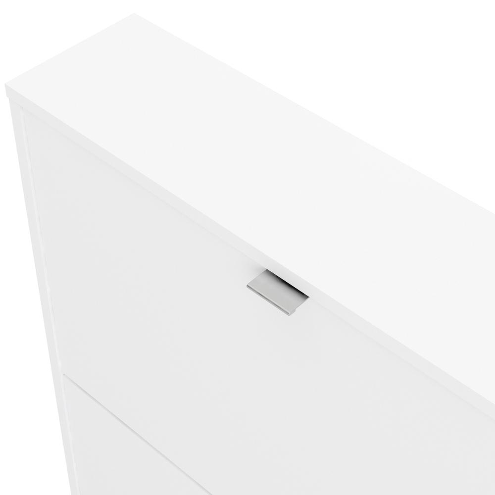 Bright 2 Drawer Shoe Cabinet, White. Picture 8