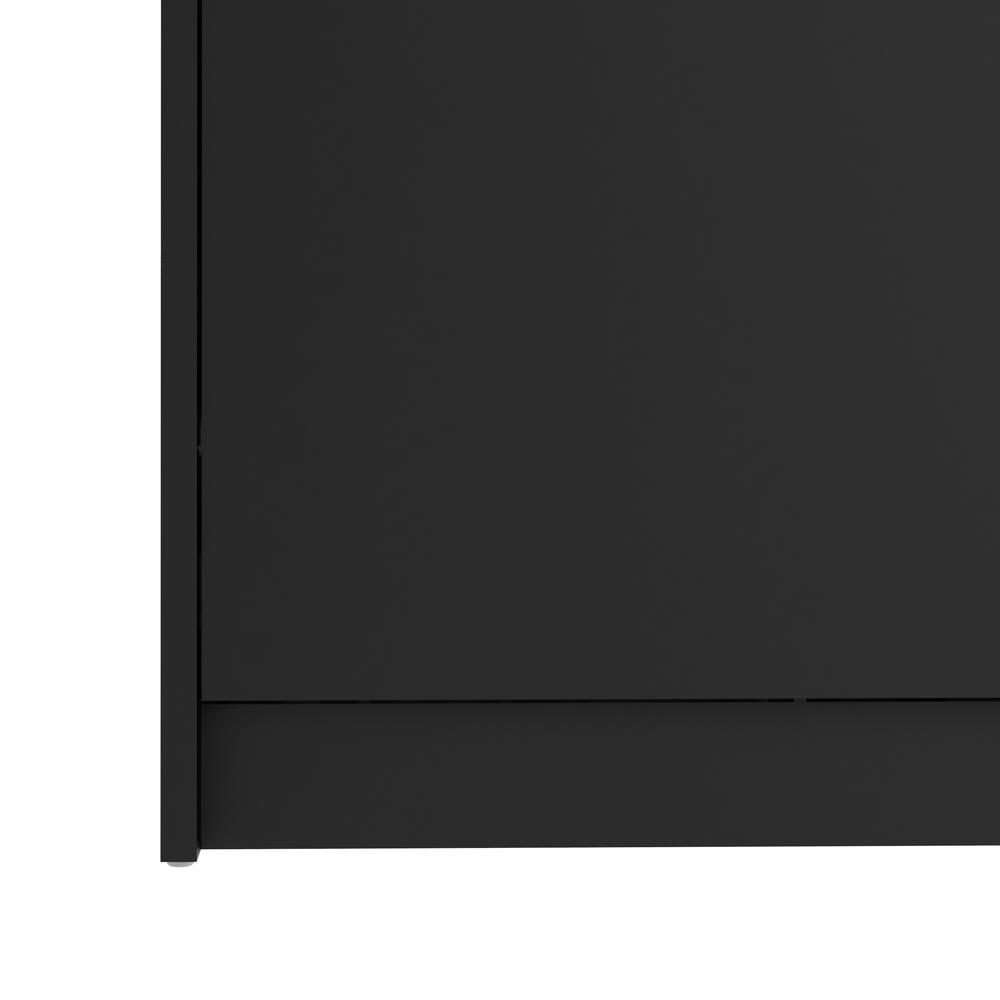 Bright 2 Drawer Shoe Cabinet, Black Matte. Picture 8